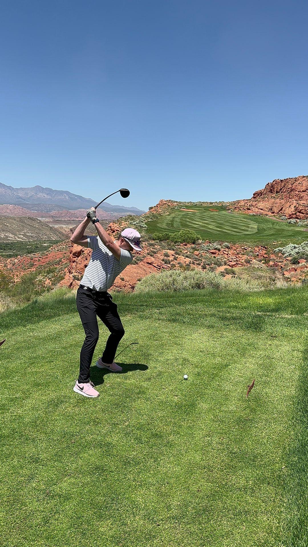 Golfing at sand hallow golf course 